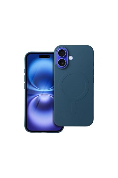 OEM Husa MagSafe pentru Apple iPhone 16 Silicone Mag (Big Hole) Albastra