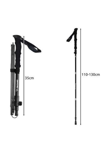 Trizand Foldable trekking poles for hiking in the mountains, snow or on rough terrain