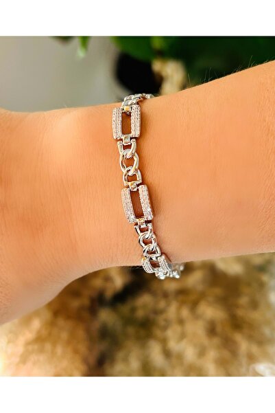 ACAR TAKI سوار XUPING مرصع بالأحجار الكريمة 17+2 سم-فضي ACR6229