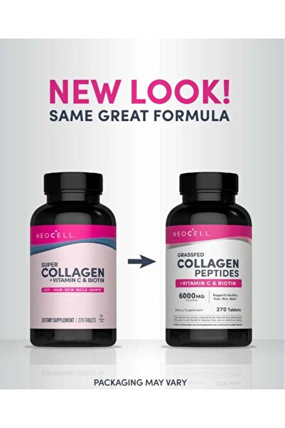 Neocell Grassfed Collagen Peptides + C And Biotin 270 Caplets