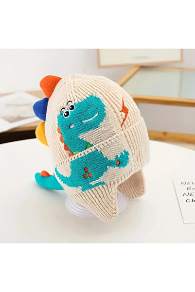 darko Dinozor Erkek Çocuk Bere T-rex Dinazor Bere Kışlık Bere 3-8 Yaş Çocuk B...