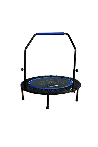 bigshot Trambulina Fitness CS-40, 30", Maner cu Burete, Usor de Pliat, Cadru Otel, Negru-Albastru