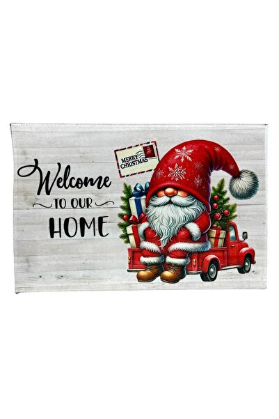 POEM.RO Christmas Rug - Welcome to our home - Santa Claus
