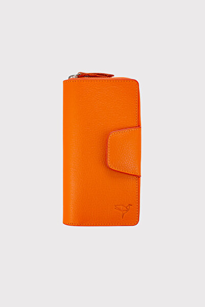 Garbalia Lobby Genuine Leather Orange Portfolio Women's Wallet