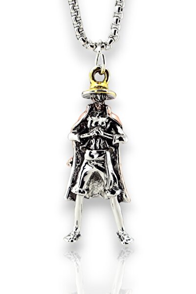 Solfera Monkey D. Luffy Hasır Şapka Korsanı Anime Çelik Erkek Kolye Q0997