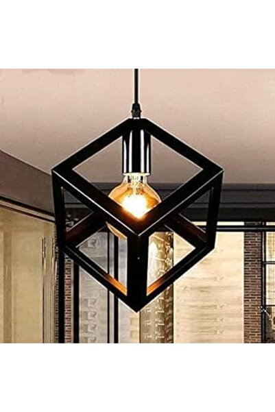 Crestj مصباح سقف معلق حديث، أسود