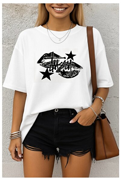 FUFLUNS Oversize Printed Unisex Women's T-Shirt