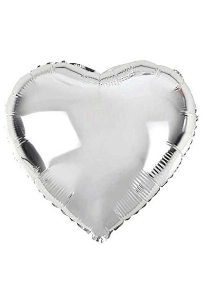 Skygo Heart Shaped Silver Color Foil Balloon 45 cm 10 Pieces
