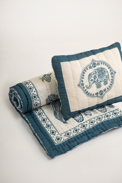 one2three Bohemian El Yapımı Organik Pamuk Çocuk Yatak Örtüsü