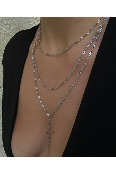 pop up store Multi Layer Singapore Chain Stainless Steel Necklace