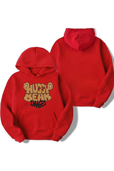 Sebesta Fashion New Season Huggy Bear Printed 3 Yarn Cotton Hooded Sweatshirt