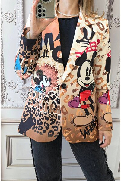 MAXORA SHOP Sacou cu imprimeu Mickey & Minnie