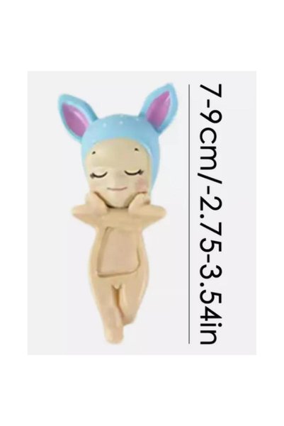 OEM Figurina surpriza, Angel Hippers bebe, Inger papusa dormind, accesoriu telefon, laptop, 8 cm, 4 ani+