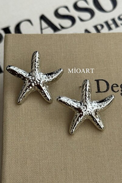 MioArt Starfish Silver Earrings