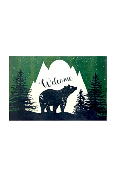 POEM.RO Funny mat - Welcome, with bear