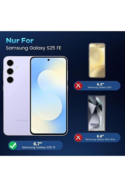 m.tk moveteck Samsung Galaxy S25 FE Kılıf Kamera Korumalı Kabartmalı Yumuşak Renkli Silikon Kapak Mat içi Kadife