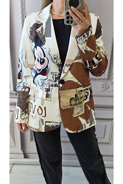 GLAMSI Sacou damă cu Mickey & Minnie