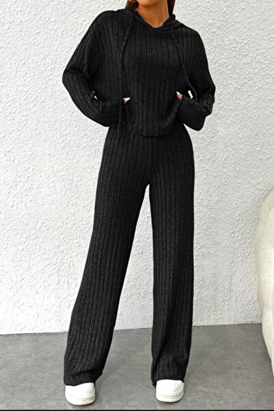 FashionForYou Τετράγωνο κοστούμι Scarlett, με μεγάλη μπλούζα, κουκούλα και φα...