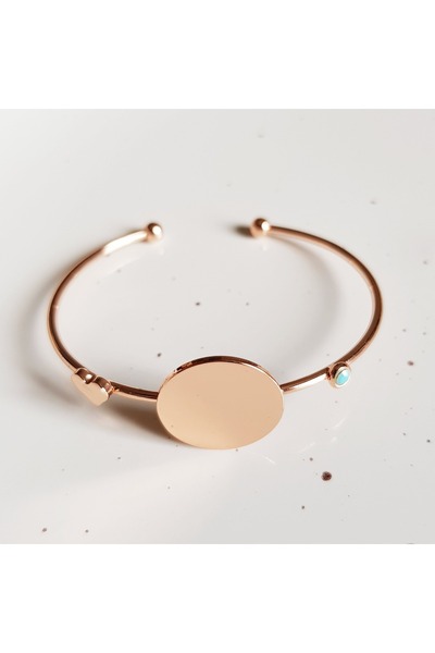 Modern Oval Gül Bileklik (İsminizi sipariş no ile mesajlara gönderin)