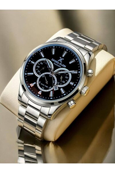 Daniel Klein Erkek Kol Saati – Çelik Kordon – Siyah Kadran – Multifonksiyonel...