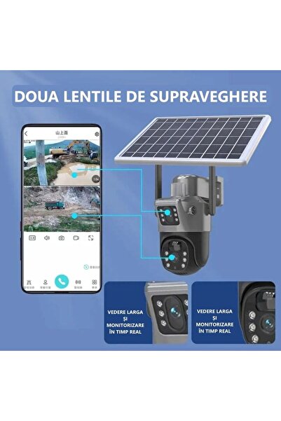 OEM 4G Surveillance Camera (SIM) - 4K - Dual Lens, Solar Panel, 360°
