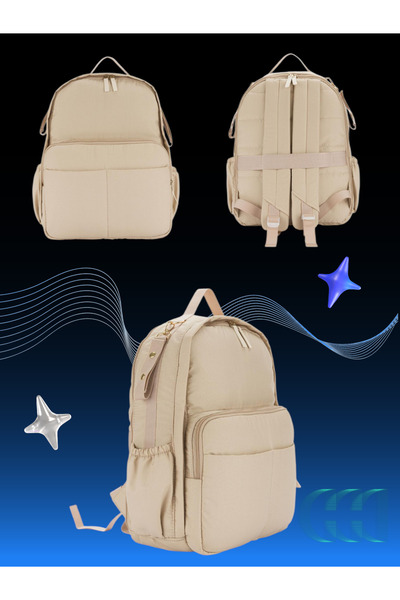 Avşar Baby Lüx Premium Jumbo Boy Anne Bebek Bakım Sırt Çantası Biberon Termos Gözlü