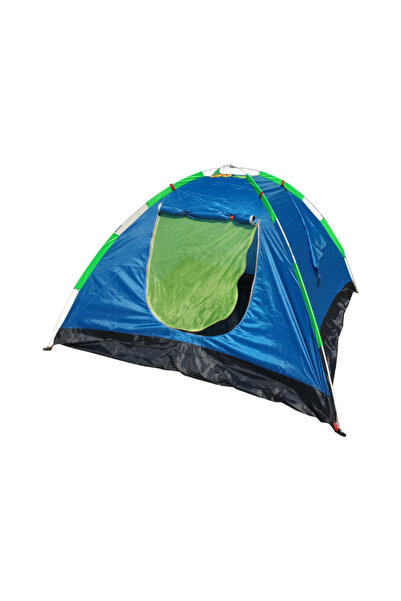 bigshot Cort Camping Single Room, Capacitate 3-4 Persoane, 2mx2m, Cu Plasa de Insecte si Luminator, Albastru