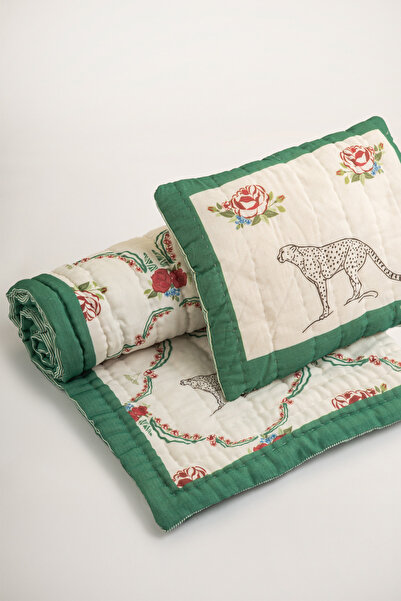 one2three Cheetah El Yapımı Organik Pamuk Çocuk Yatak Örtüsü