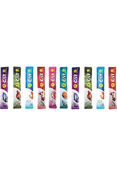 EuroGold Creamy Cat Mix Karışık Krema Sıvı Kedi Ödül Maması 10 Adet x 15 gr