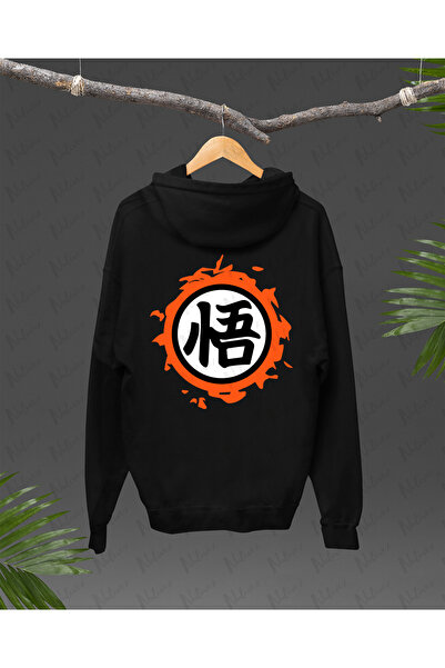 Nulivez هودي كبير الحجم للجنسين بتصميم دراغون بول، مطبوع من الخلف، عالي الجودة