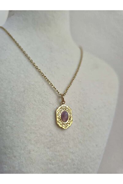 Haze قلادة توباز عتيقة من الفولاذ المقاوم للصدأ 5