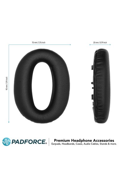 PadForce Pernițe pentru urechi pentru căști Sony MDR-1000X, WH-1000XM2 - Negre