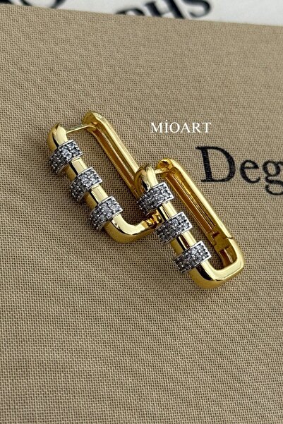 MioArt Trend Baget Stone Gold Earrings