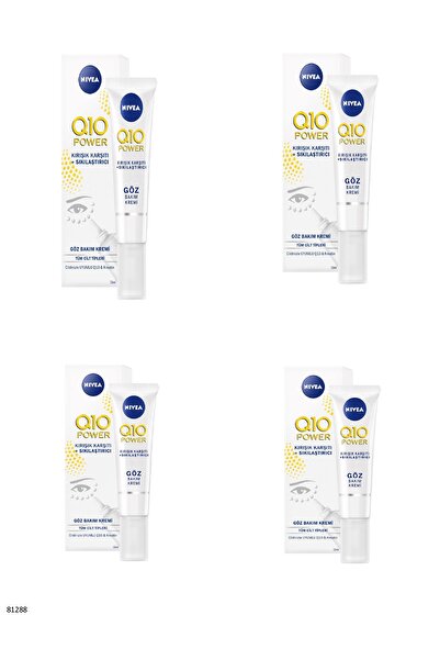 NIVEA 81288 Q10 POWER Kırışık Karşıtı +Sıkılaştırıcı Göz Bakım Kremi 4 ADET