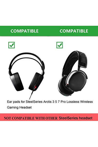 PadForce Earpads Cushion for SteelSeries Arctis 1/3/5/7/9/Pro Wireless Gaming Headsets – Black Mesh - White