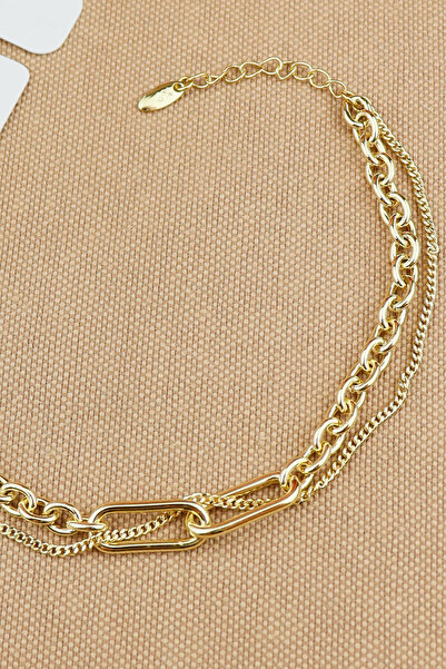 Keyifli Hayaller Xuping Vip Bileklik - Xuping 2li kombin xuping Gold Halka Zincir Bileklik Kararmaz 17+3cm