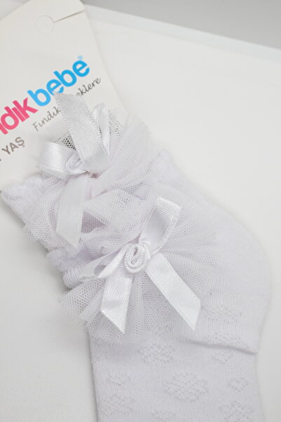 YETİŞ Bowknot Socket Short School Socks Girls' Socks