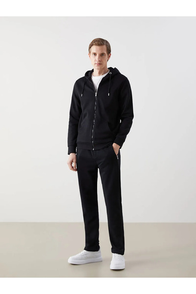 LC Waikiki Kapüşonlu Uzun Kollu Erkek Fermuarlı Sweatshirt