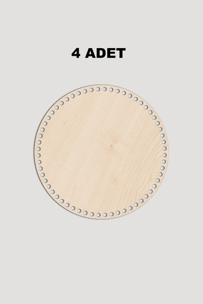 Lucena Дерев'яна кругла кошикова підставка 22 см 4 штуки Акація 3 мм