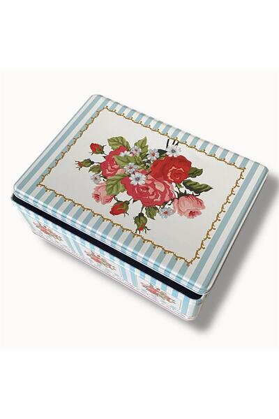 yumakça Metal Kutu Dikdörtgen, Malzeme, Hediyelik, Takı, Dikiş ve Hobi Kutusu...