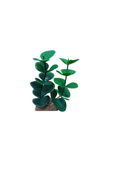 Kanki Pet Akvaryum Yapay bitki Süsü Büyük Nilüfer Yeşil 11 cm