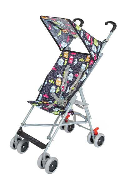 Moon Jet Baby Stroller – Lightest Buggy, Umbrella Fold, Wide Canopy, Compact for Travel (Printed C