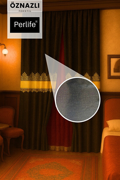 Perlife Gold ® Single Wing 90cm Background Curtain - Pleated - with Arm Tie |   Write the Height Measurement to the Seller as a "Question"!