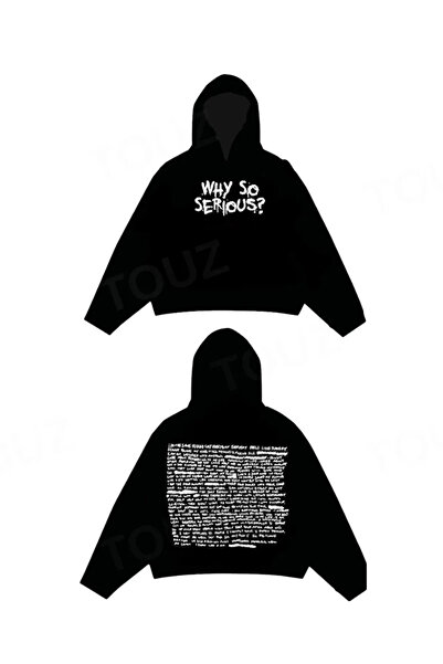 Le Savu Sevunera, de ce atât de serios? cu imprimeu Culoare neagră cu glugă S...