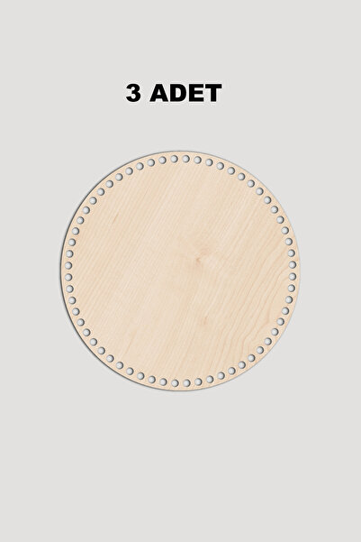 Lucena Drvena okrugla osnova za korpu 35 cm 3 komada javor 3mm