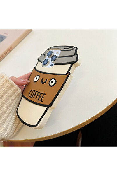 OSG iPhone 14 Pro Compatible Coffee Pattern Premium Shockproof Coffee Phone Case