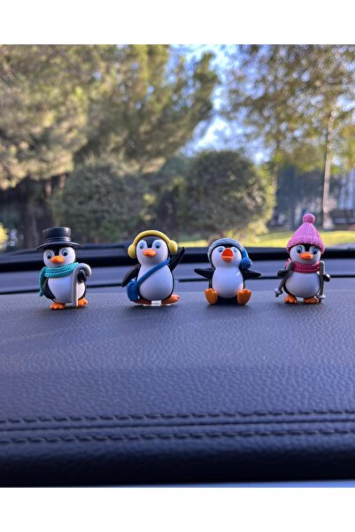 bilmel Sevimli Penguenler Araba İçi Torpido Üstü Biblo Aksesuar Torpido Süsü ...