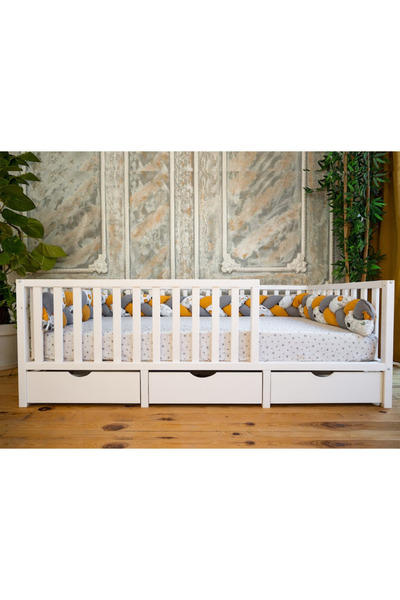 OPPİPO Montessori Ahşap Karyola - Montessori çekmeceli karyola- Montessori Ka...