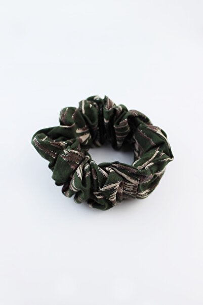 İLKYAZ Patterned Soft Fabric Elastic Buckle Bagel Buckle - Khaki