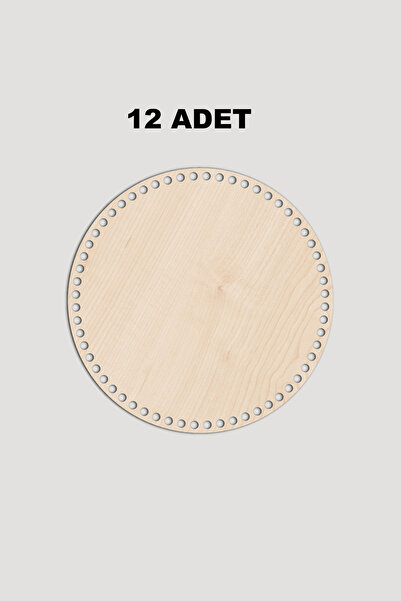 Lucena Drvena okrugla osnova za korpu 12 cm 12 komada javor 3mm